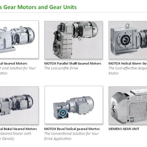 Electric and gear motors from siemens